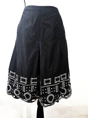 Alfani Size 10P Tribal Fusion Boho Lined Peasant Pleated A-Line Silhouette Skirt